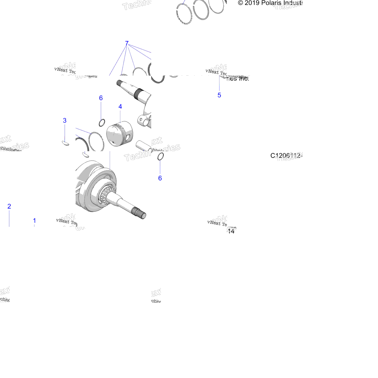 Engine, Crankshaft And Piston