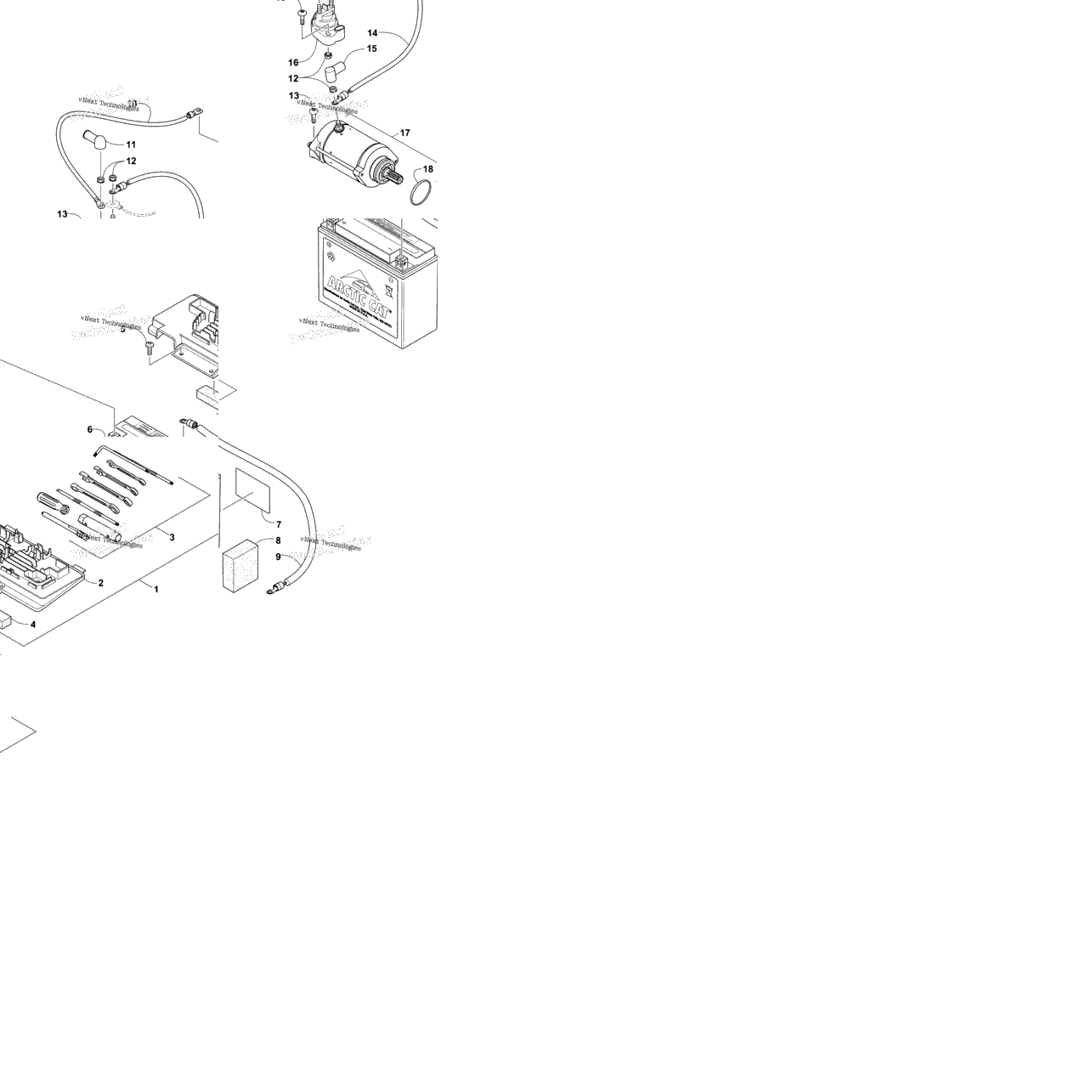 Battery And Starter Assembly