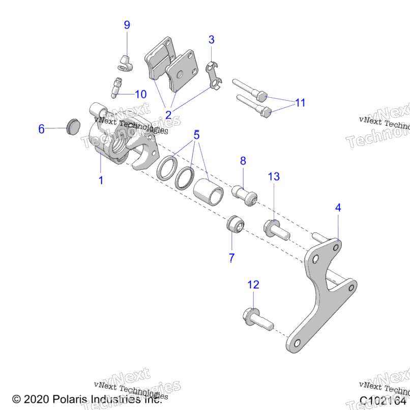 Brakes, Calipers, Rear A23hbbo7b3/B7