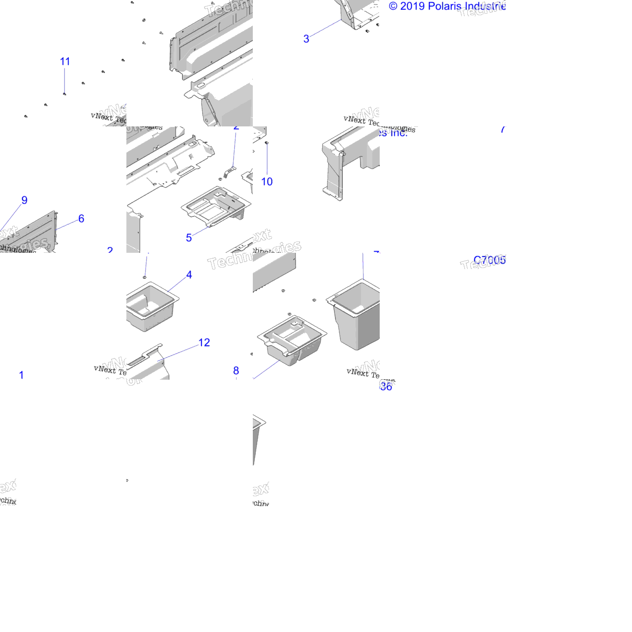 Body, Rear Closeoff/Storage (C700536)