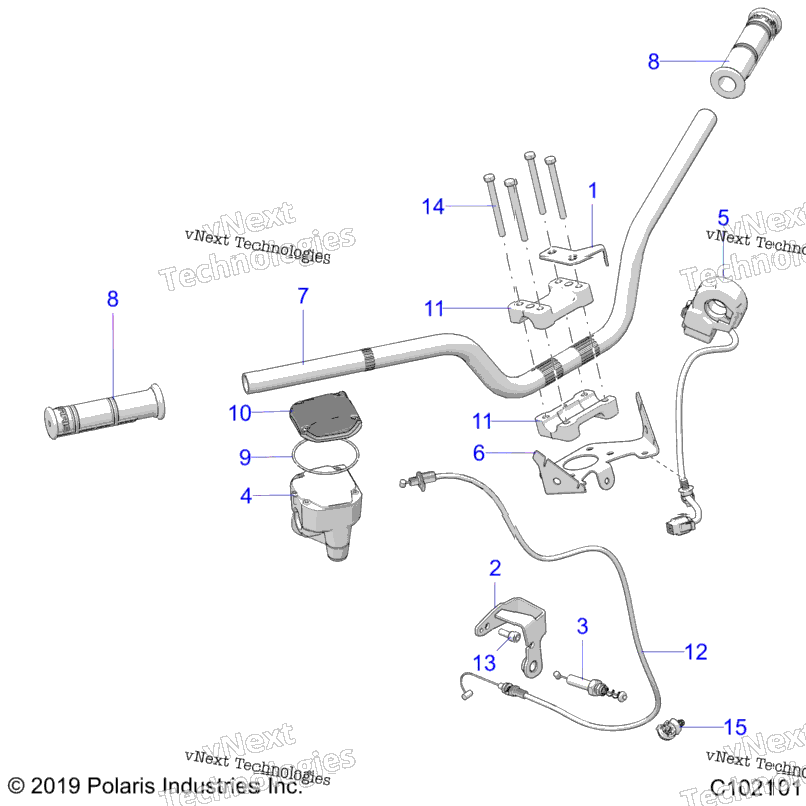 Steering, Handlebars A23hbbo7b3/B7