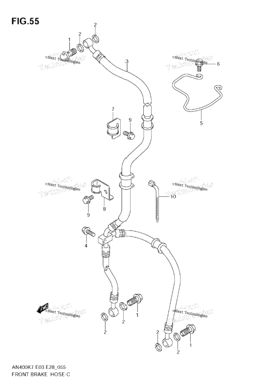 Front Brake Hose (An400k7/K8/K9)