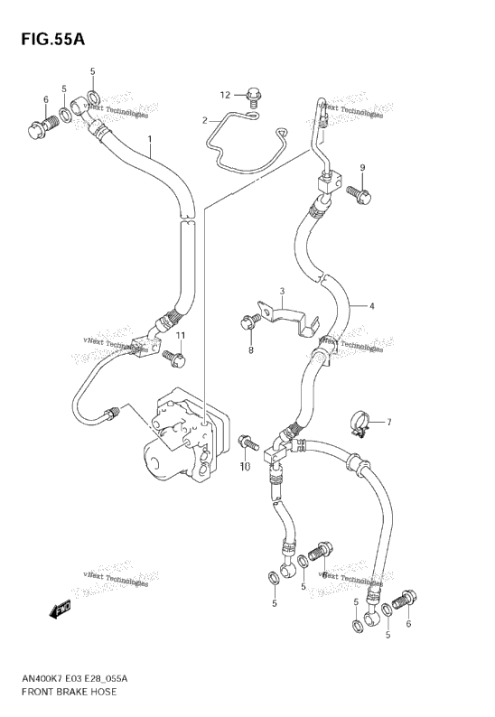 Front Brake Hose(An400ak9)