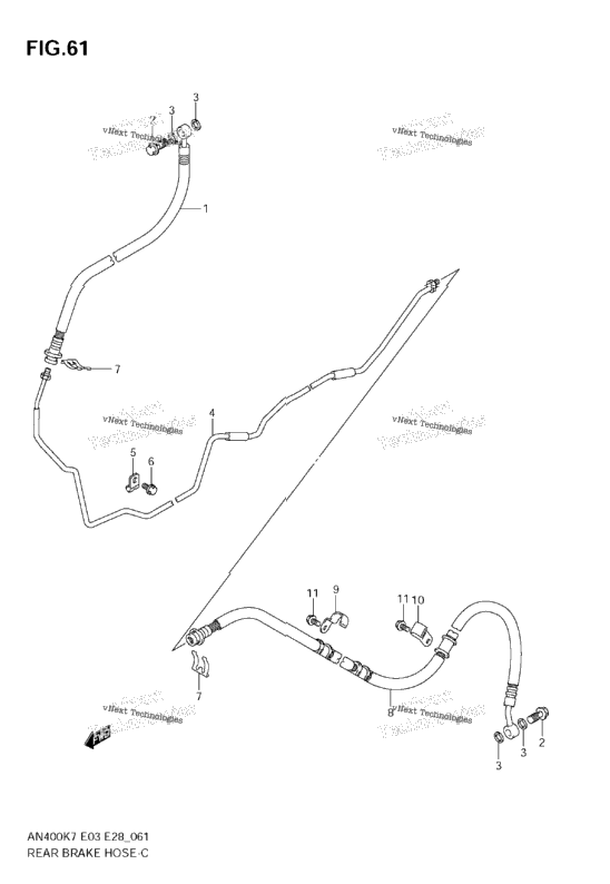 Rear Brake Hose (An400k7/K8/K9)