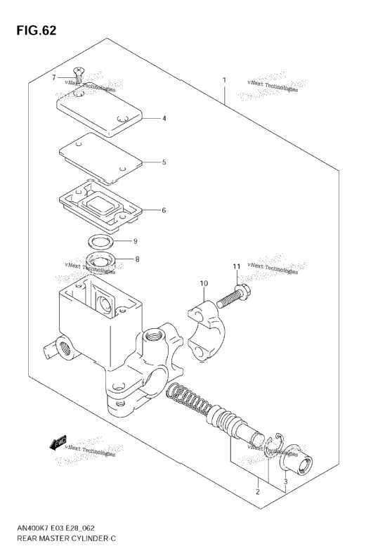 Rear Master Cylinder (Model K7)