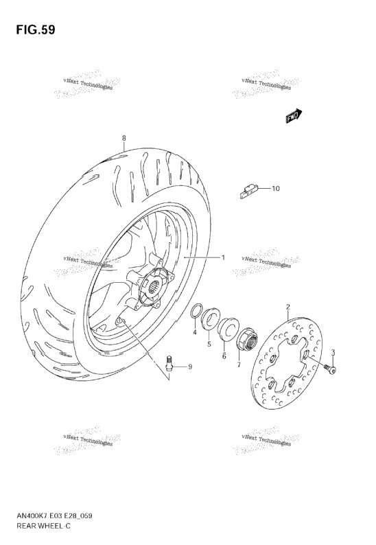 Rear Wheel (An400k7/K8/K9)