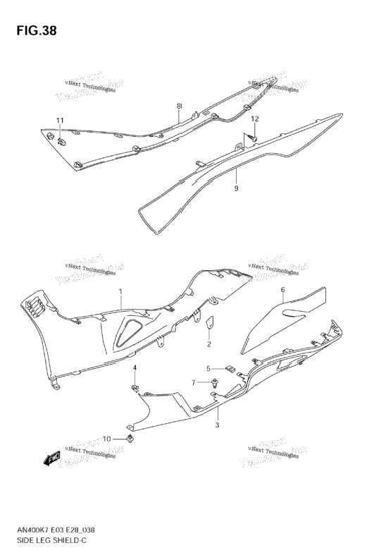 Side Leg Shield (Model K7/K8)