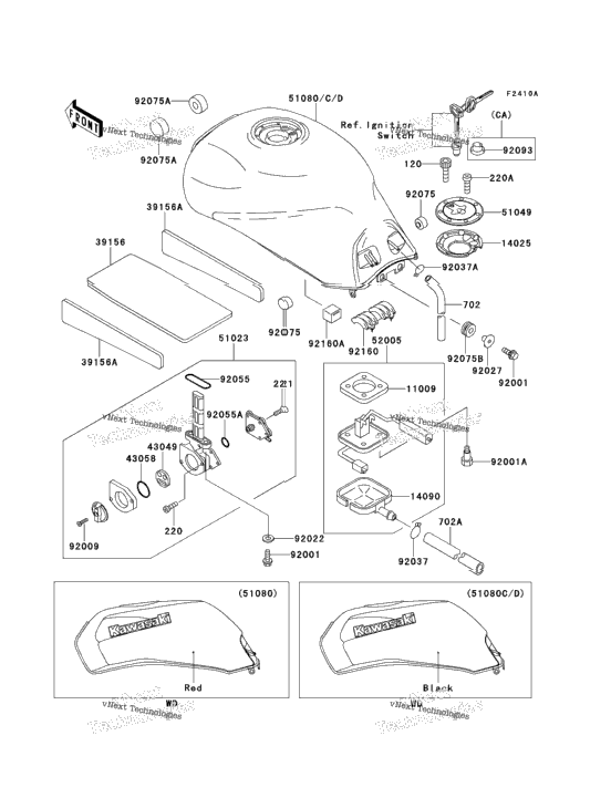 Fuel Tank (Zx1100-E2/E3)