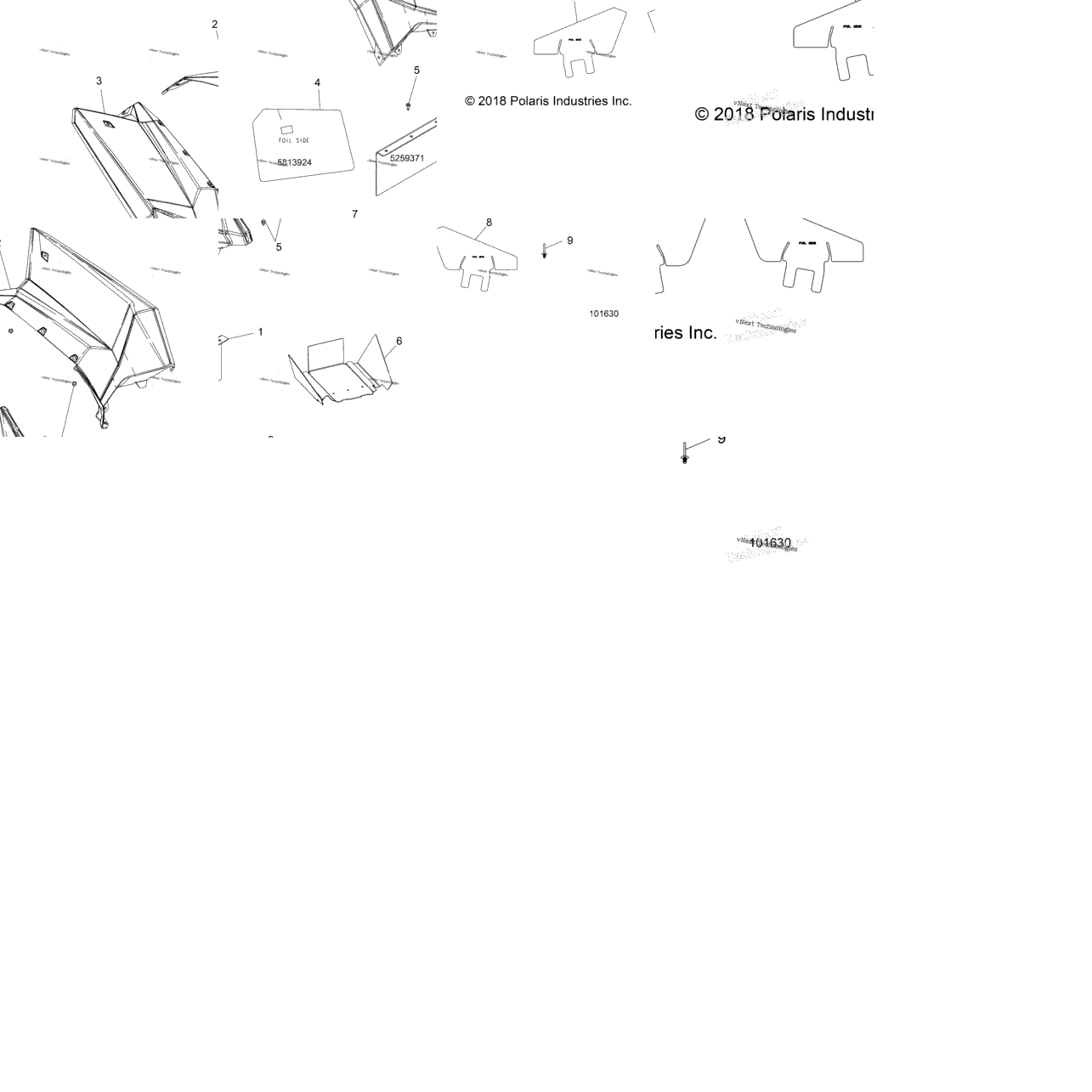 Body, Rear Cab And Heat Shields