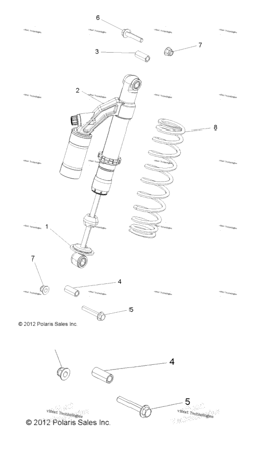 Suspension, Shock, Rear, Mounting