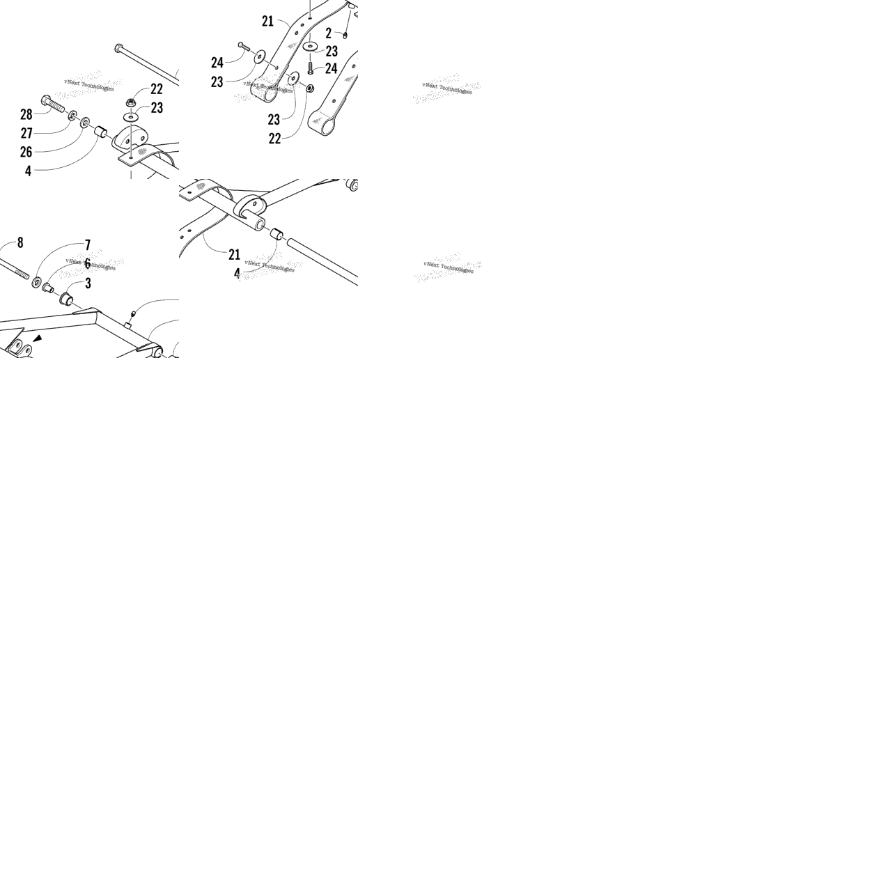 Rear Suspension Front Arm Assembly