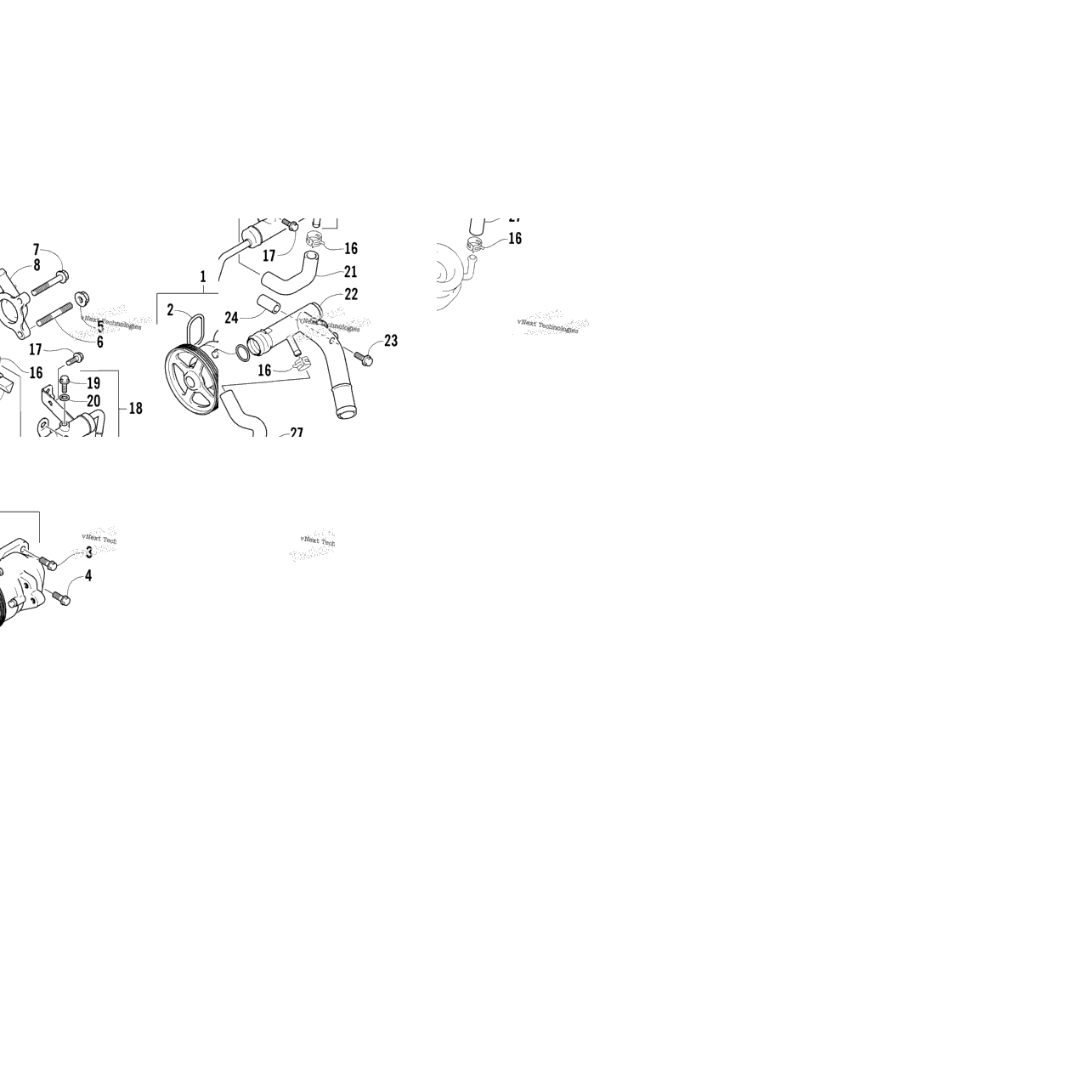 Water Pump And Thermostat Assemblies