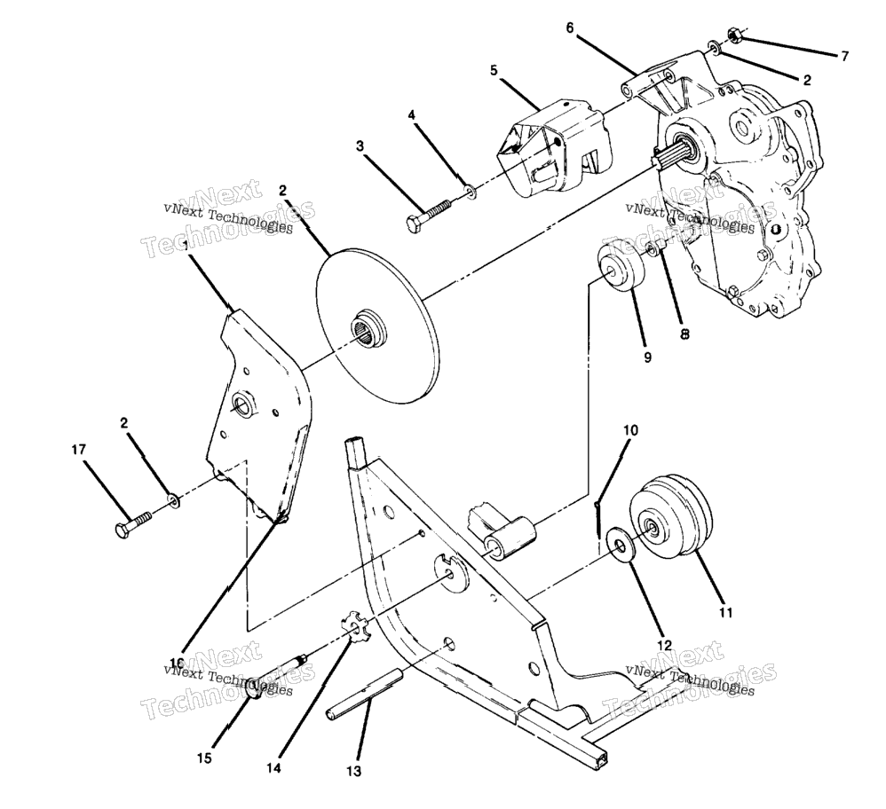 Right Hand Gearcase & Brake Mounting