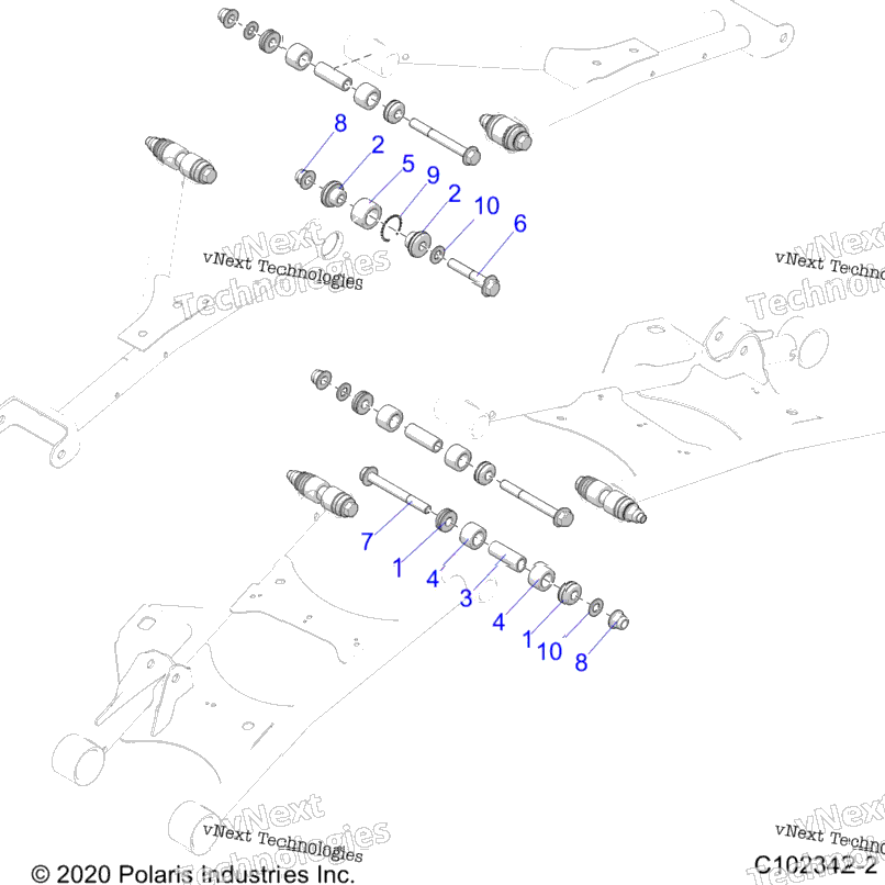 Suspension, Rear Control Arm, Mounting
