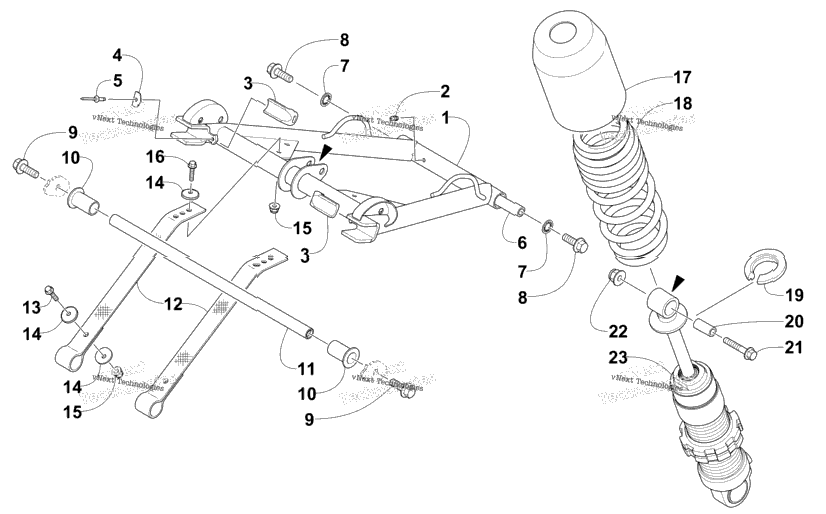 Rear Suspension Front Arm Assembly