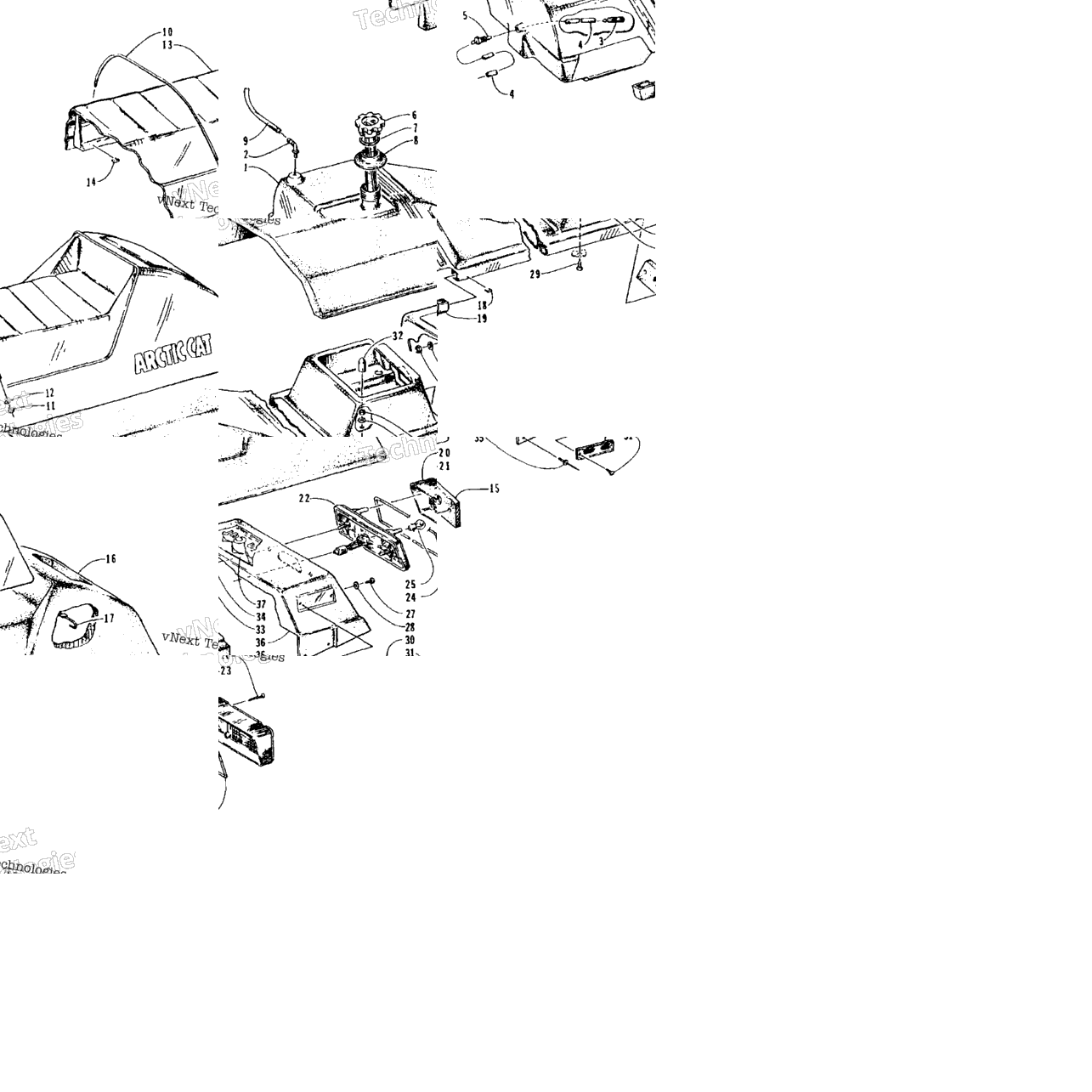 Gas Tank, Seat, And Taillight Assemblies