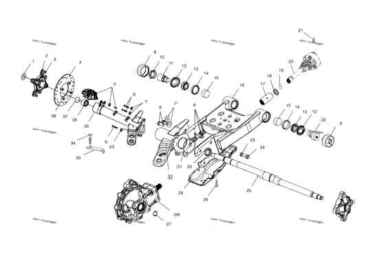 Swing Arm/Rear Gearcase Mounting