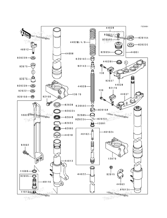 Front Fork (Kx250-H2)