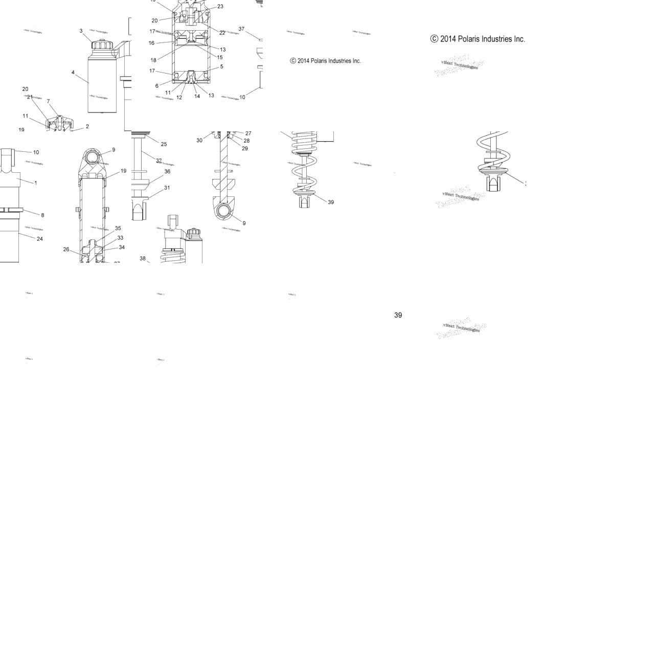 Suspension, Shock, Front Track, Intl S16da6pel (49Snowshockfront7043956)