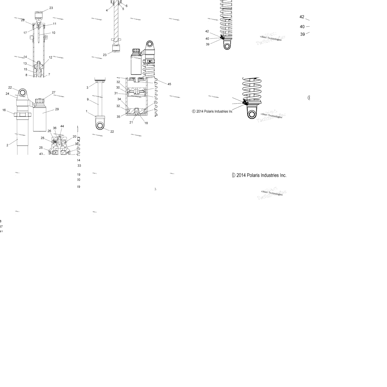 Suspension, Shock, Rear Track, Intl S16da6pel (49Snowshockrear7043959)