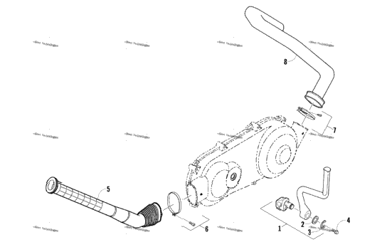 Kick Starter And Cooling Duct Assembly