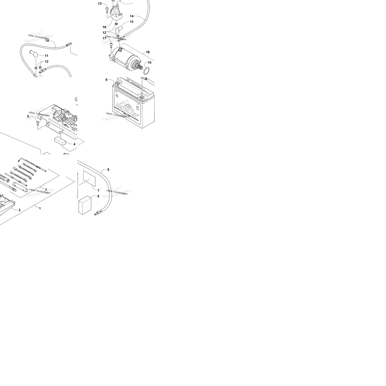 Battery And Starter Assembly