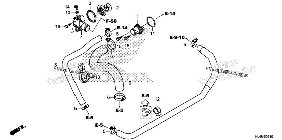 Water Hose@Thermostat