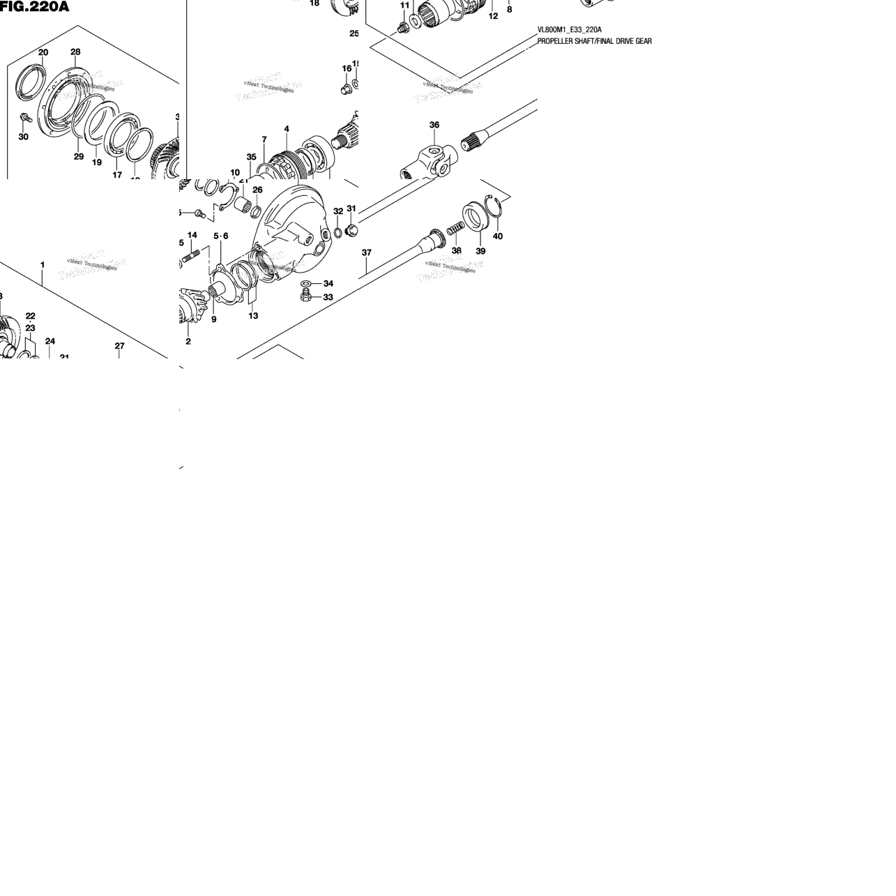 Propeller Shaft/Final Drive Gear