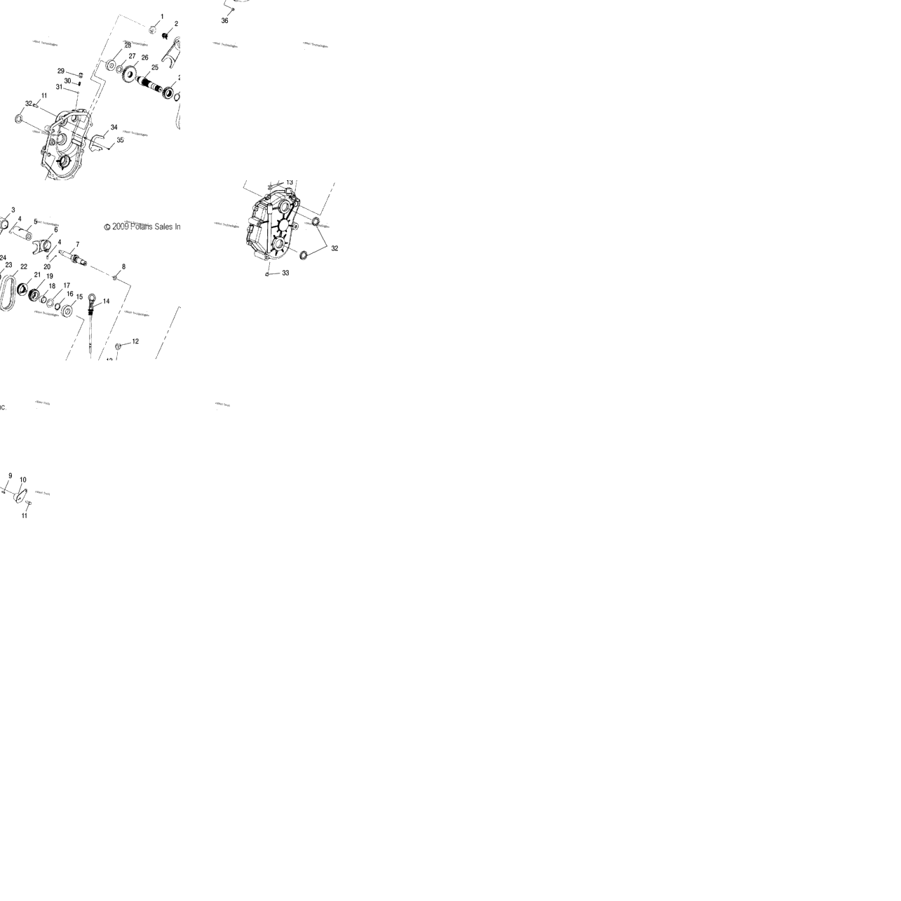 Drive Train, Gearcase (49Snowdrivetrain10widelx)