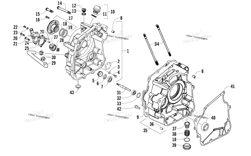 Right Crankcase And Cover Assembly