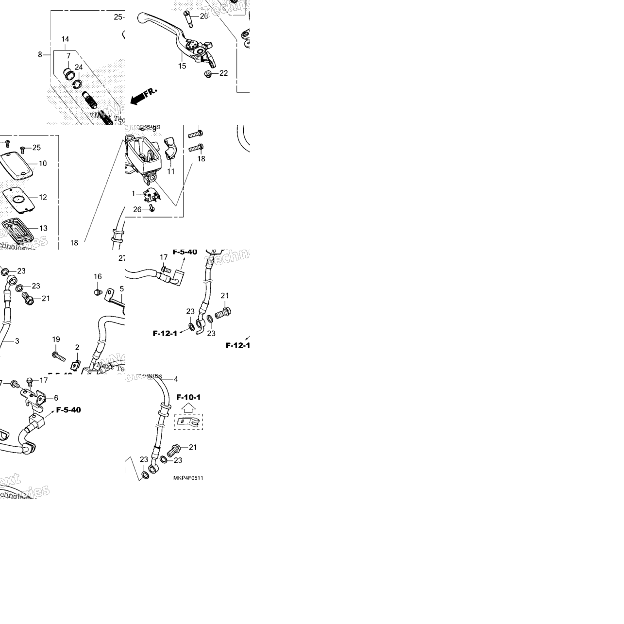 Front Brake Master Cylinder (Cb500xa'22/'23)