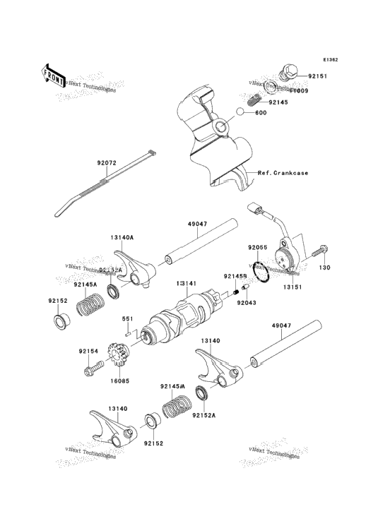 Gear Change Drum/Shift Fork(S)