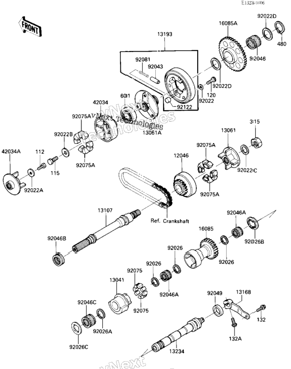 Balancer/Starter Clutch (-E/No.015992)