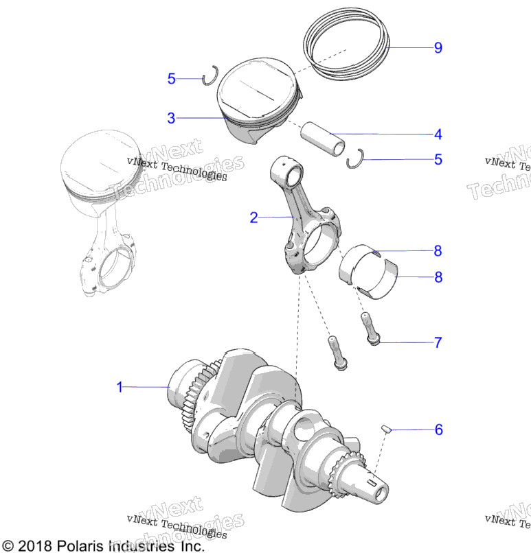 Engine, Crankshaft & Piston