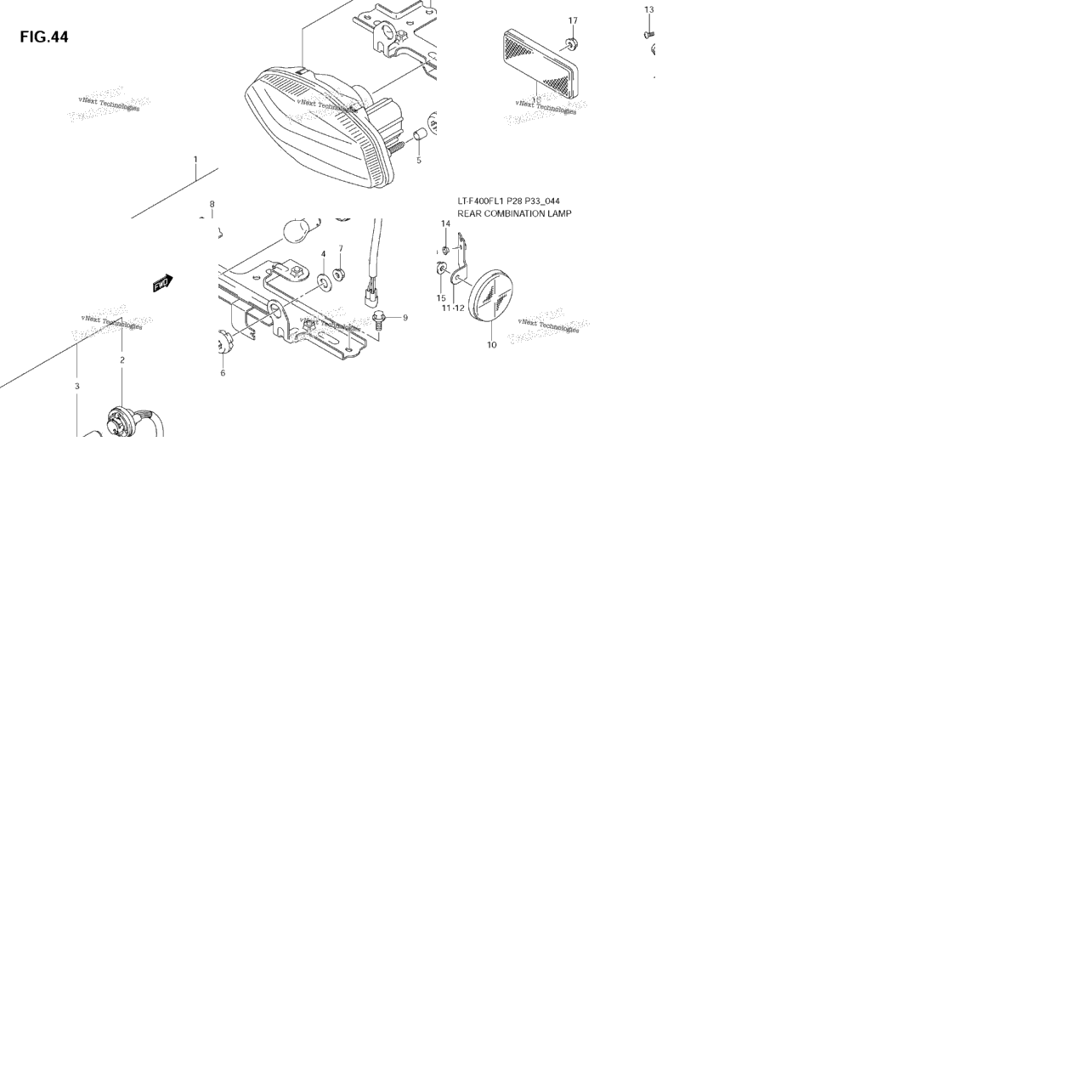 Rear Combination Lamp (Lt-F400fzl1 E28)