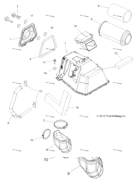 Engine, Air Intake A11zx55ak/Al/At/Ax (49Atvairintake10spxp550)
