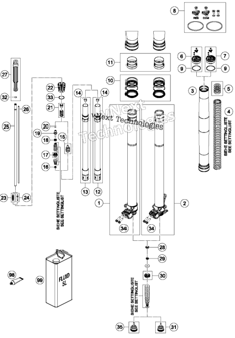 Front Fork Disassembled