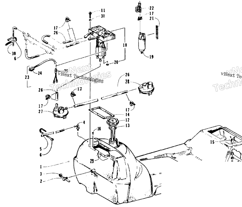 Gas Tank And Fuel Pump Assembly