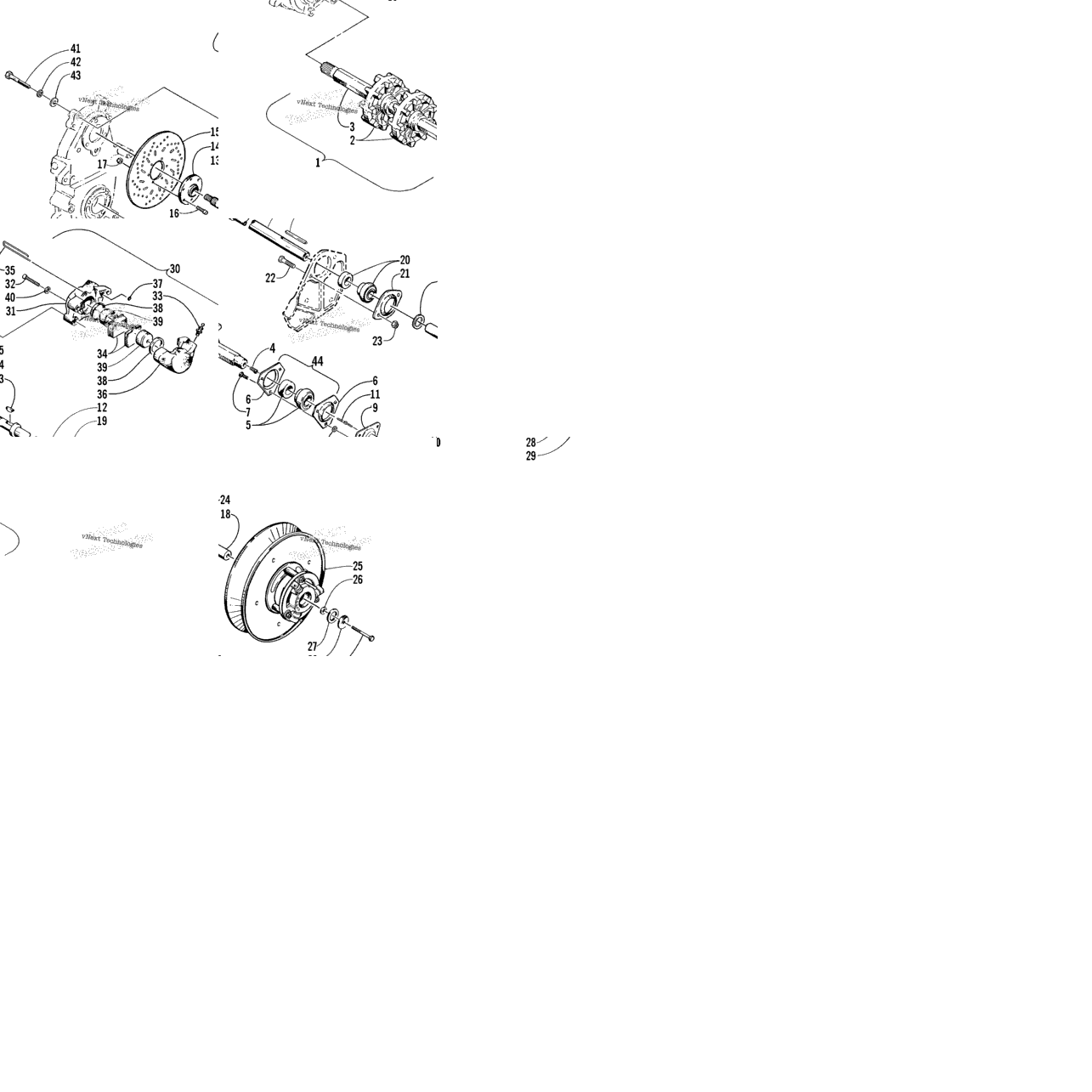 Drive Train Shafts And Brake Assemblies