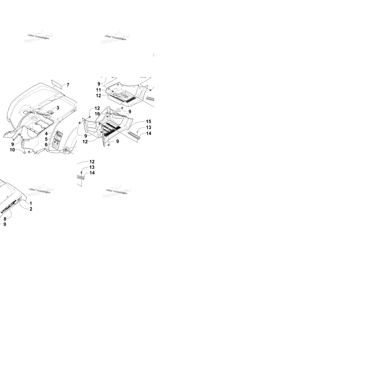 Rear Body Panel And Footwell Assemblies