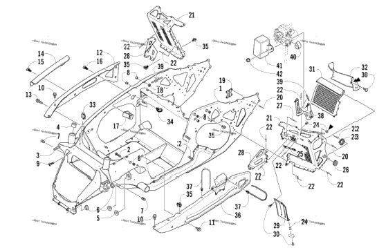 Front Frame And Footrest Assembly