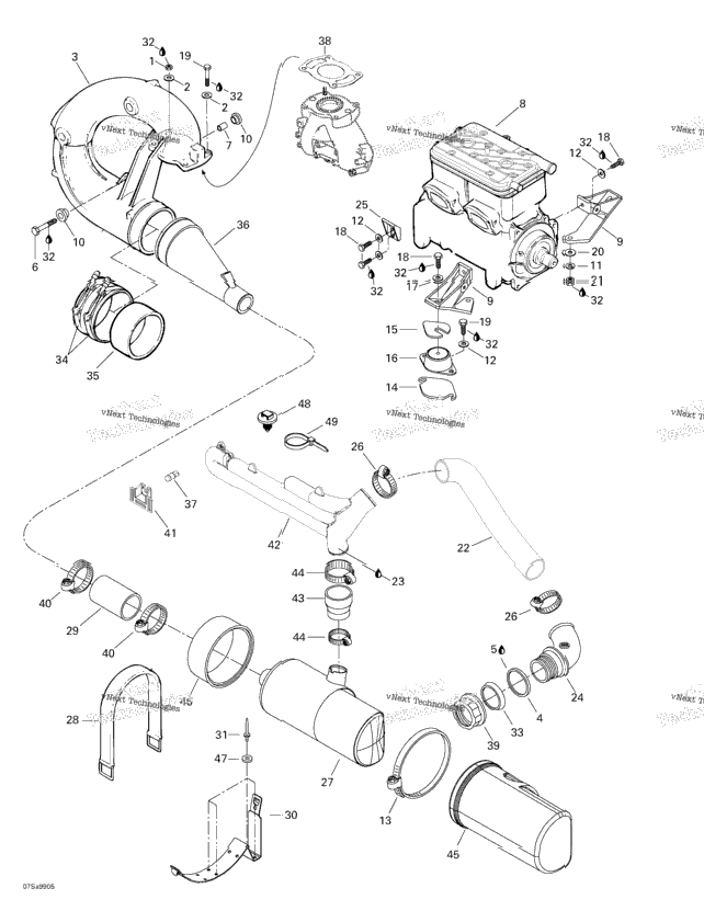 Engine Support And Muffler