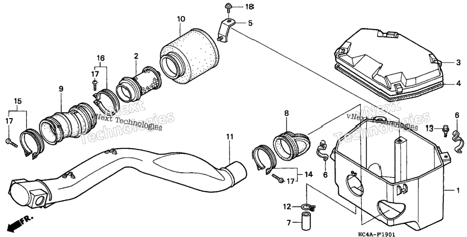 Air Cleaner ('93-'95) 93-95