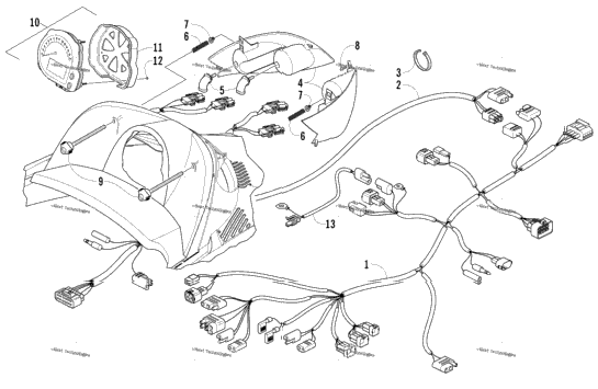 Headlight, Instruments, And Wiring Assemblies