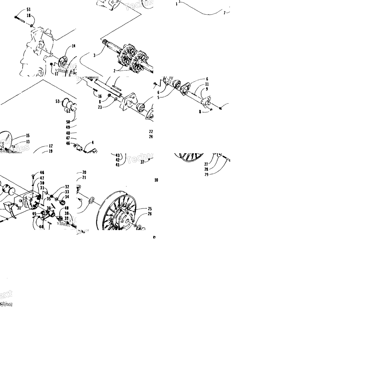 Drive Train Shafts And Brake Assemblies