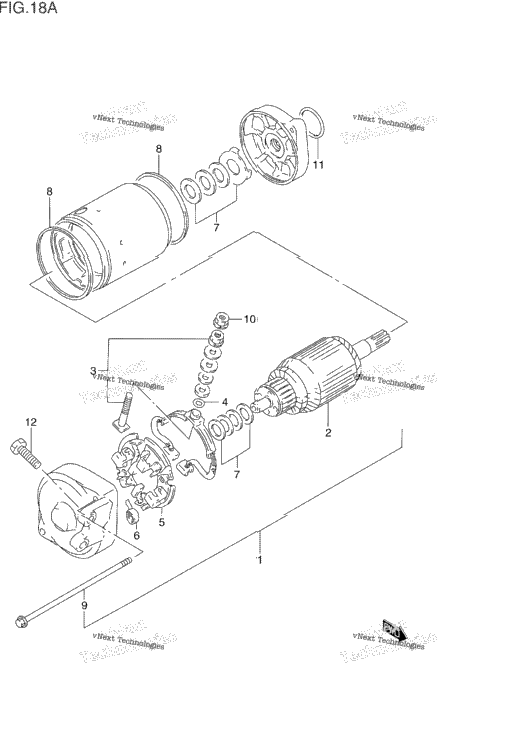 Starting Motor (Model P/R/S)