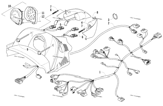 Headlight, Instruments, And Wiring Assemblies