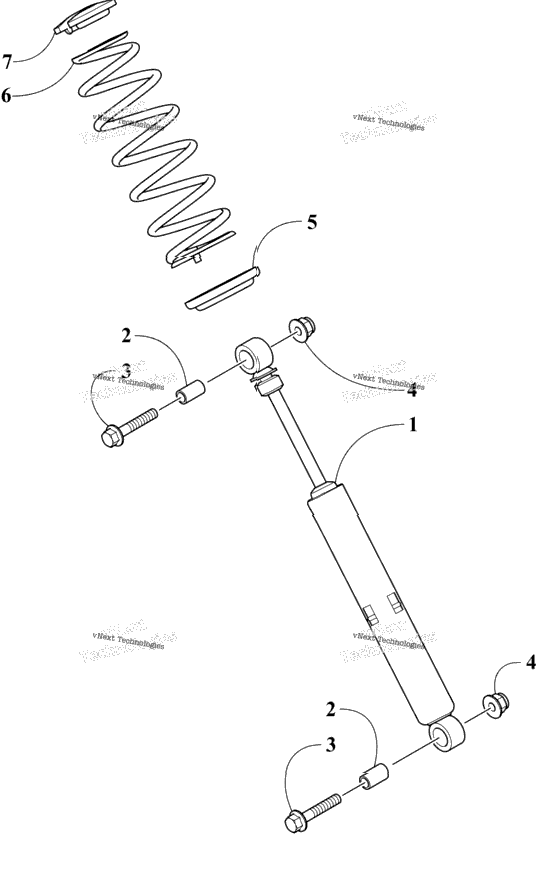 Front Suspension Shock Absorber Assembly