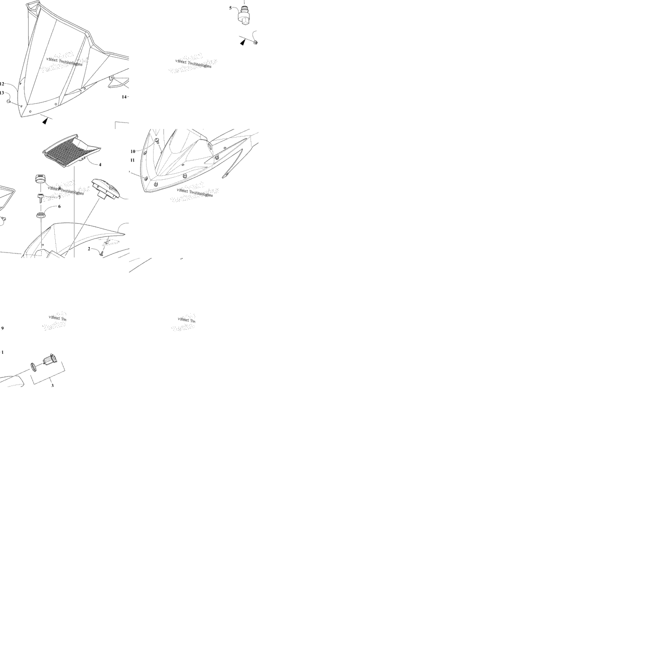 Windshield And Instruments Assemblies