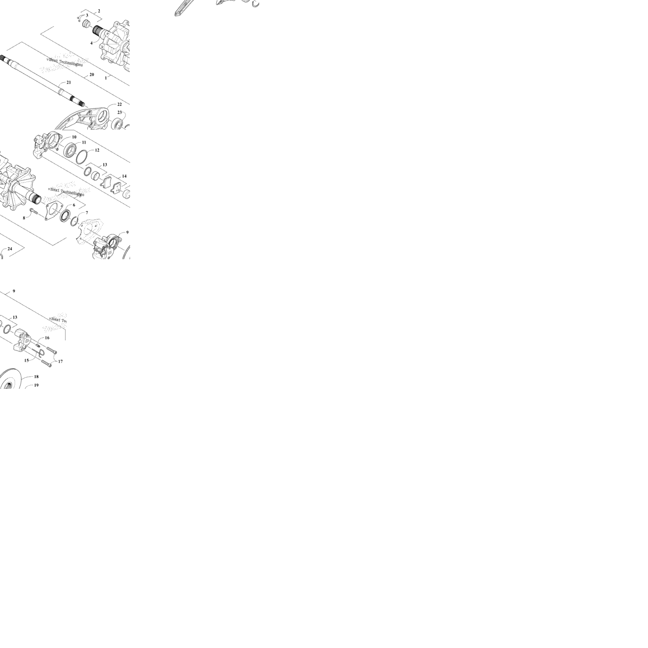 Drive Train Shafts And Brake Assemblies